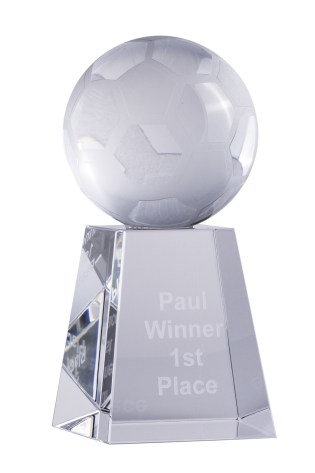Crystal Soccer Ball on Stand