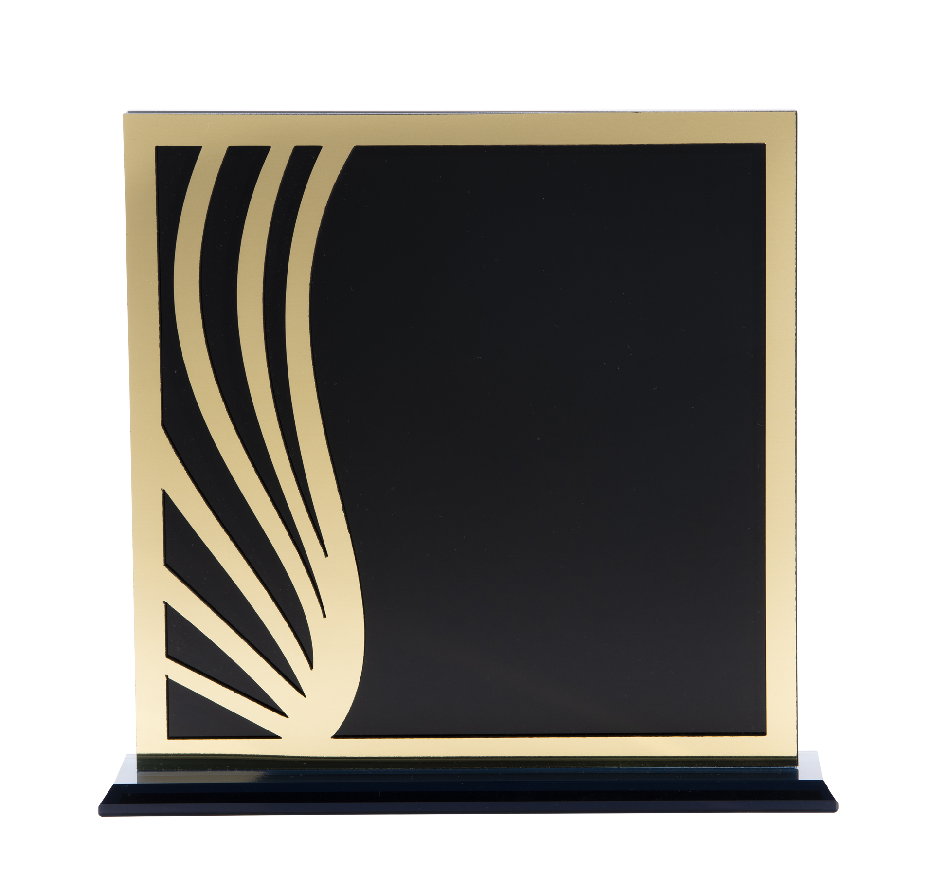 Black Laser Glass with Acrylic
